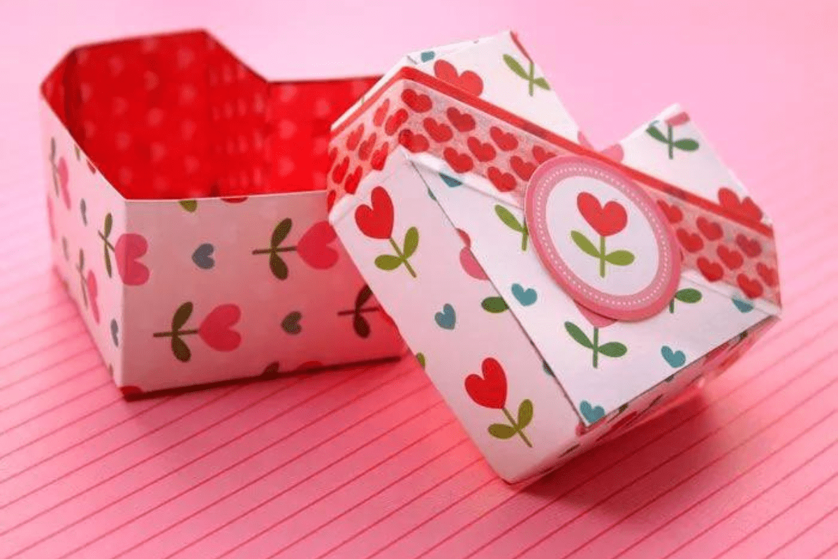 Cách làm hộp giấy trái tim